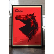 Duvarda The Godfather Siyah Ahşap Çerçeveli Poster, Film Duvar Tablosu