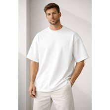 Wander Tapestry Gerçek Oversize | Baskısız Kalın Ağır Kumaşlı Premium Basic Tişört %100 Pamuklu T-Shirt
