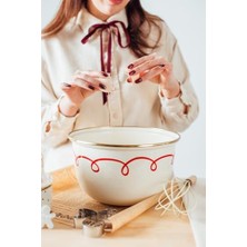 NY Home Merry Yılbaşı Özel Emaye Karıştırma Kabı- 24CM 4 Litre