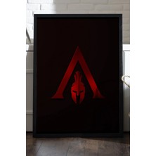 Duvarda Assassin's Creed Siyah Ahşap Çerçeveli Poster, Dekoratif Oyun Duvar Tablosu
