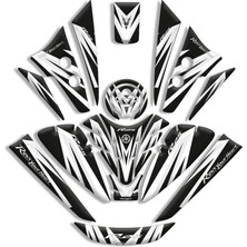 Tutgun Motor Yamaha R25 2019 2024 11 Parça Full Tank Pad Siyah Beyaz