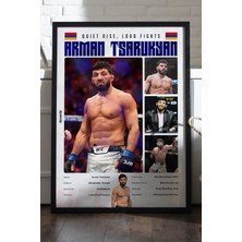 Duvarda Arman Tsarukyan Ufc Siyah Ahşap Çerçeveli Poster, Dekoratif Dövüş Duvar Tablosu