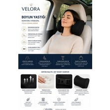Velora Grup Premium Visco Araç Boyun Yastığı Ergonomik Boyun Vebaş Desteği