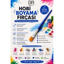 BB Craft Düz Uç Hobi Boyama Fırçası – Akrilik, Guaj, Sulu Boya ve Hobi Boyaları Için