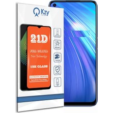 Yağmur Store Realme 6 ile Uyumlu Tam Kaplayan 21D Temperli Ekran Koruyucu Cam