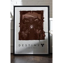Duvarda Destiny Siyah Ahşap Çerçeveli Poster, Dekoratif Oyun Duvar Tablosu