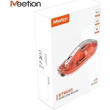 Yağmur Store Meetion | BTM005 | Turuncu | Saydam Ofis Mouse | 2.4g Kablosuz + Çift Bluetooth | Sessiz Tıklama | 2400 Dpı