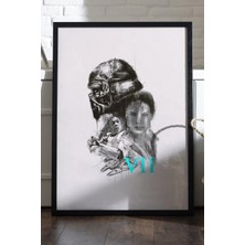 Duvarda Star Wars Siyah Ahşap Çerçeveli Poster, Film Duvar Tablosu