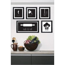 Yağmur Store 5 Parça Dekoratif Mdf Tablo Seti Çerçeve Görünümlü DKG028