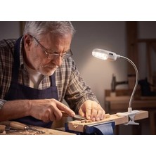 Yağmur Store Mandallı LED Kitap Okuma Lambası – Esnek Yaylı Boyun, Pilli, Klipsli Tasarım – Kitap, Masa, Yatak Başı Için Okuma Işığı