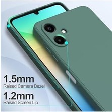 Yağmur Store -  Galaxy A07 ile Uyumlu Kılıf Kamera Korumalı Yumuşak Renkli Silikon + 9h Ekran Koruyucu Cam 2in1 Set