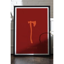 Duvarda God Of War Siyah Ahşap Çerçeveli Poster, Dekoratif Oyun Duvar Tablosu