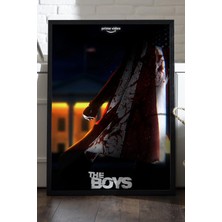 Duvarda The Boys Siyah Ahşap Çerçeveli Poster, Dekoratif Dizi Duvar Tablosu