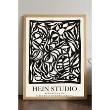 Duvarda Hein Studio Doğal Ahşap Çerçeveli Poster, Dekoratif Sanatsal Duvar Tablosu