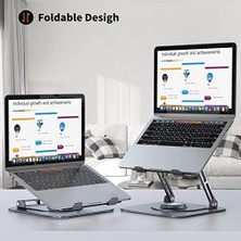 NY Home Joyeky Masa Için Dizüstü Bilgisayar Standı, 360° Dönebilen Tabanlı Ayarlanabilir Bilgisayar Standı, Işbirliğine Dayalı Çalışma Için Ergonomik Dizüstü Bilgisayar Yükselticisi, Katlanabilir ve