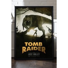 Duvarda Tomb Raider Siyah Ahşap Çerçeveli Poster, Dekoratif Oyun Duvar Tablosu