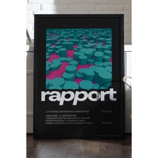 Duvarda Rapport Siyah Ahşap Çerçeveli Poster, Dekoratif Hediyelik Duvar Tablosu