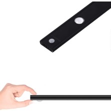 Yağmur Store Sensörlü Şarjlı 3 Farklı Işık Renkli Dimmerli 40CM Siyah Cata Bella Ultra Slim Kabin LED