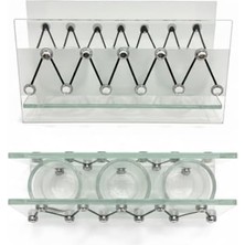 Yağmur Store Cam Dekoratif Zikzak Tasarımlı Şamdan 20X9 cm | Tealight ve Banyo Düzenleyici | Modern Ev Ofis Masaüstü Aksesuar