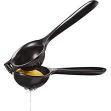 NY Home Pratik Kollu Limon Sıkacağı - Çekirdek Tutuculu Manuel Narenciye Sıkma Presi, Ergonomik El Tipi Limon ve Mandalina Sıkacağı (Siyah)