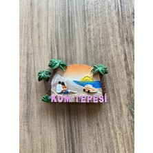 Yağmur Store Magnet, Tropikal Plaj Manzaralı Dekoratif Buzdolabı Magneti, Palmiye Ağaçlı, Renkli Tasarım