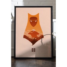 Duvarda Journey Siyah Ahşap Çerçeveli Poster, Dekoratif Oyun Duvar Tablosu