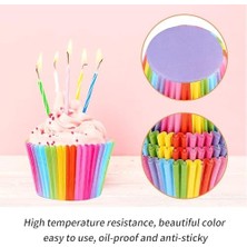 Yağmur Store 100 Adet Desenli Cupcake Kalıbı,renkli Browni ve Muffin Kabı,kağıdı