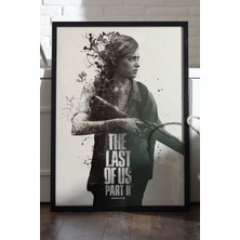 Duvarda The Last Of Us Part Iı Siyah Ahşap Çerçeveli Poster, Dekoratif Oyun Duvar Tablosu