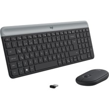 NY Home MK470 Slim Combo Kablosuz Klavye Mouse Seti, 12 Fn Kısayolu ile Kompakt Klavye, Sağ ve Sol Elle Kullanılabilir, 10 M Kullanım Mesafesi, Sessiz, Türkçe Q Klavye, Siyah