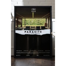 Duvarda Parasite Siyah Ahşap Çerçeveli Poster, Dekoratif Film Duvar Tablosu