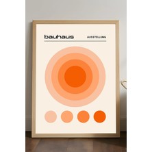 Duvarda Bauhaus Doğal Ahşap Çerçeveli Poster, Dekoratif Sanatsal Duvar Tablosu