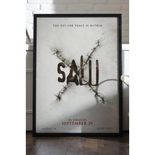 Duvarda Testere Siyah Ahşap Çerçeveli Poster, Film Duvar Tablosu