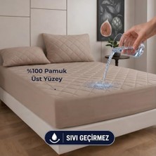 Yağmur Store Formeya Kahverengi Kapitone Sıvı Geçirmez Yatak Koruyucu Fitted Alez ÇARŞAF%100 Pamuk 160X200