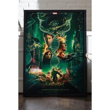 Duvarda Hulk Siyah Ahşap Çerçeveli Poster, Dekoratif Film Duvar Tablosu
