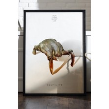 Duvarda Half Life Siyah Ahşap Çerçeveli Poster, Dekoratif Oyun Duvar Tablosu