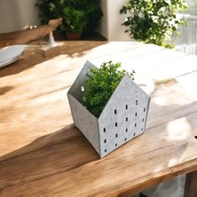 Yağmur Store Dekoratif Keçe Saksı ve Organizer Sepet – Gri, 20X20X25 Cm, 3 mm Kalınlıkta Çok Amaçlı Keçe Saklama Kutusu (1 Adet)