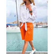 Park Moda Keten Ithal Cepli Şort