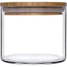 NY Home Bamboo Ahşap Kapaklı Kavanoz, 700 ml