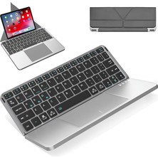 Yağmur Store Katlanabilir Türkçe Q Kablosuz Klavye, Tablet Telefon Standlı, Geniş Touchpad, Çoklu Cihaz Bağlantı, Scissor Tuş, 500MAH, Tablet Telefon Laptop Uyumlu Klavye, Siyah (IBOX11)