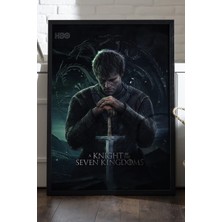 Duvarda A Knight Of The Seven Kingdoms Ahşap Çerçeveli Poster, Dekoratif Dizi Duvar Tablosu