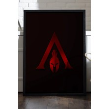 Duvarda Assassin's Creed Siyah Ahşap Çerçeveli Poster, Dekoratif Oyun Duvar Tablosu