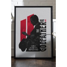 Duvarda The Godfather Siyah Ahşap Çerçeveli Poster, Film Duvar Tablosu