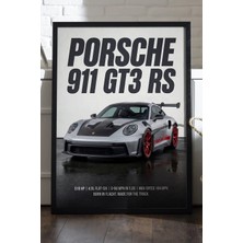 Duvarda Bmw E30 M3 Siyah Ahşap Çerçeveli Poster, Dekoratif Araba Duvar Tablosu
