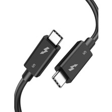 NY Home Thunderbolt 5.0 Type-C Kablo – 240W Pd Hızlı Şarj, 120GBPS Veri Aktarımı, 16K 60Hz Görüntü Desteği, E-Marker Akıllı Çipli, Thunderbolt 3/4/usb4 Geriye Uyumluluklu Örgü Kablo | ZR1107