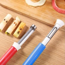 Yağmur Store 1 Adet 2'si 1 Arada Meyve Sebze Soyucu ve Oyucu, Paslanmaz Çelik Elma Çekirdeği Çıkarıcı, Sebze Meyve Soyacağı Oyacağı, Soyma Oyma Aleti