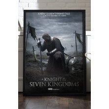Duvarda A Knight Of The Seven Kingdoms Siyah Ahşap Çerçeveli Poster, Dekoratif Dizi Duvar Tablosu