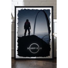 Duvarda Starfield Siyah Ahşap Çerçeveli Poster, Dekoratif Oyun Duvar Tablosu