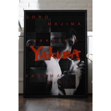 Duvarda Yakuza Siyah Ahşap Çerçeveli Poster, Dekoratif Oyun Duvar Tablosu