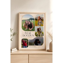 Duvarda Kişiye Özel Doğum Günü Tablosu, Kişiselleştirilebilir Hediye Poster, Arkadaş Çerçeveli Tablo