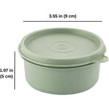 NY Home 4'lü Yuvarlak Mini Saklama Kabı Küçük Sızdırmaz Kapaklı Çok Renkli Pratik Amaçlı Kap Erzak Çerez Piknik Gıda (280, Yuvarlak, 4, Set 1)